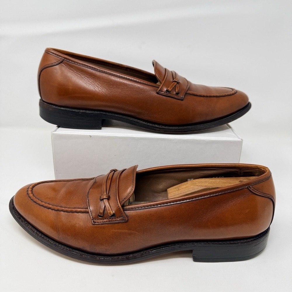 Vintage Allen Edmonds Barrington Penny Loafers Brown Size 9.5D‎ Dress Shoes 7067